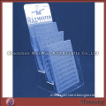 3-layer clear tabletop slant perspex memo/book/leaflet holder